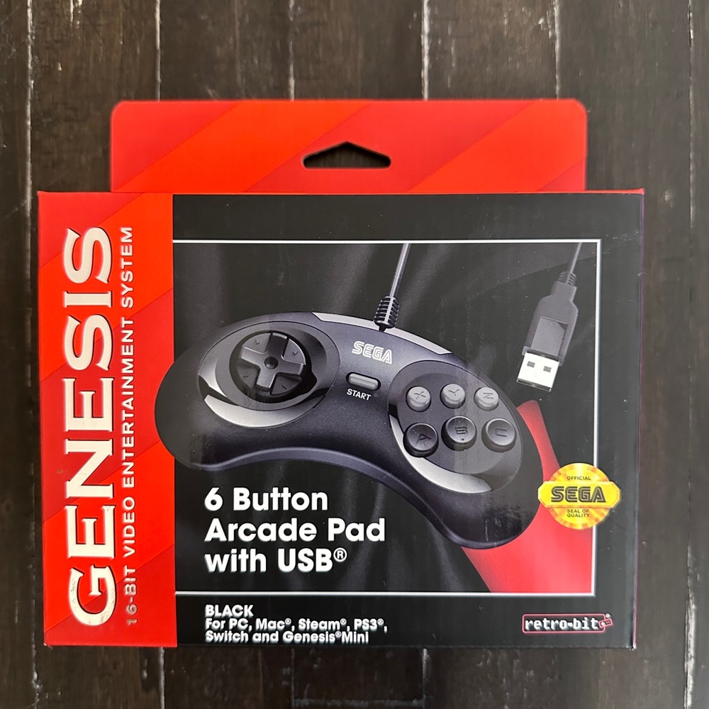 NEW & UNOPENED - GENESIS 6 Button Arcade Pad with USB